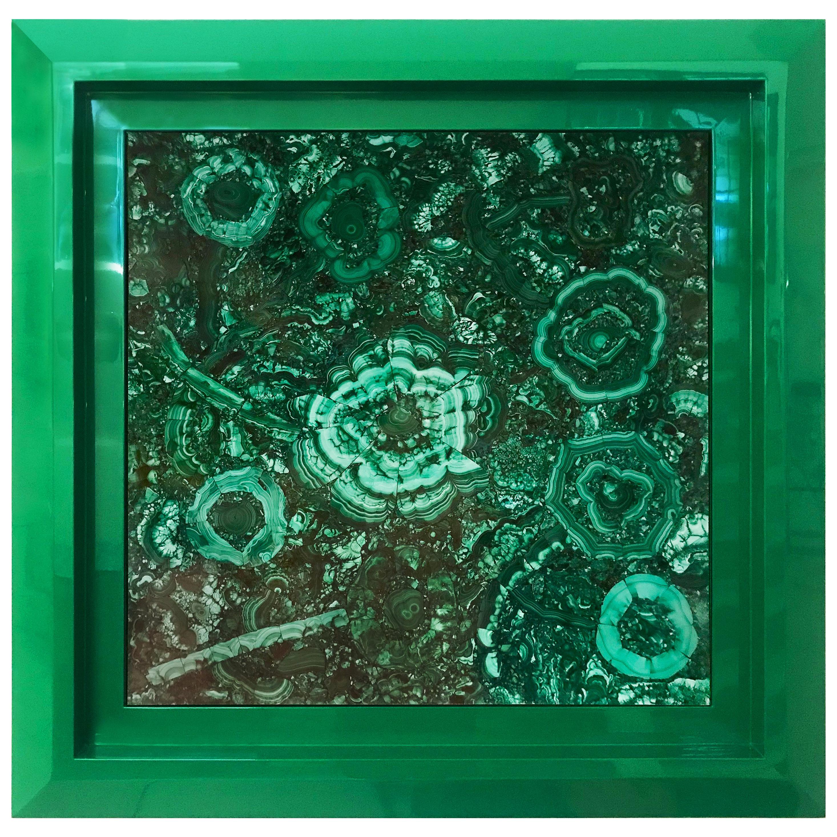 Malachite Gemstone Art by Element&Co For Sale