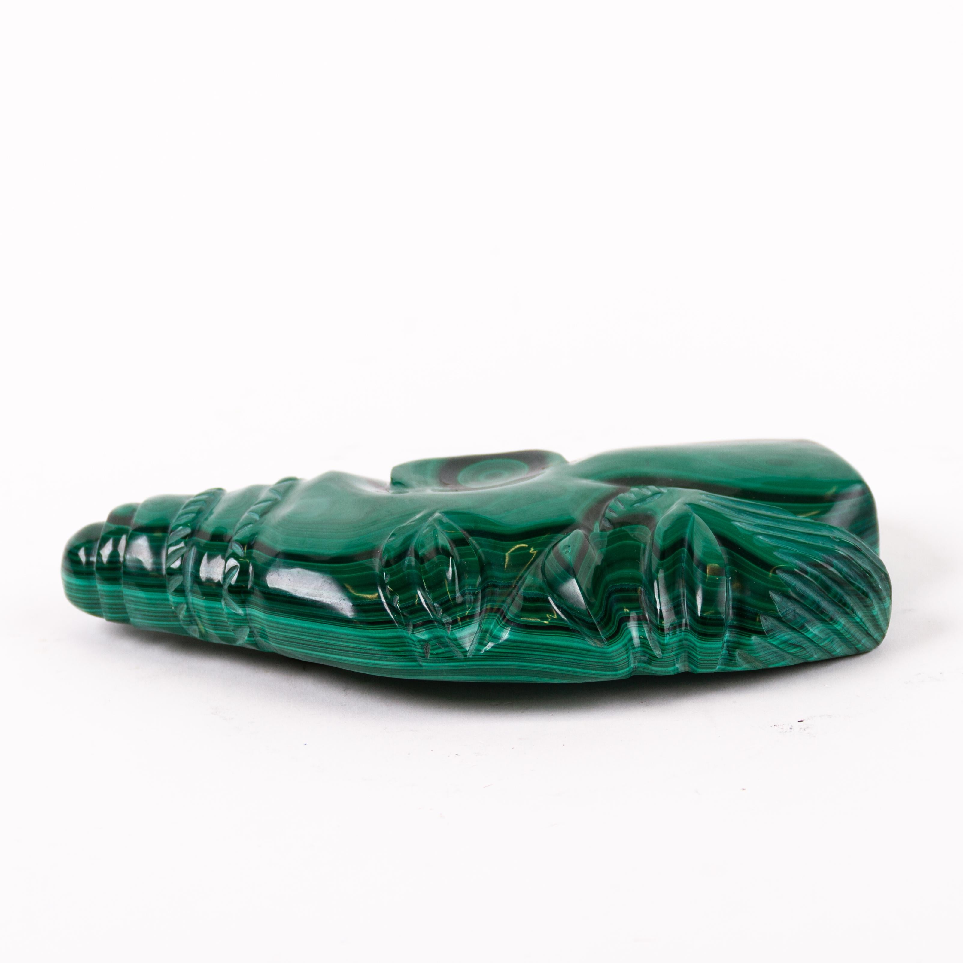 Malachite Geode Specimen African Figural Wall Sculpture  In Good Condition For Sale In Nottingham, GB
