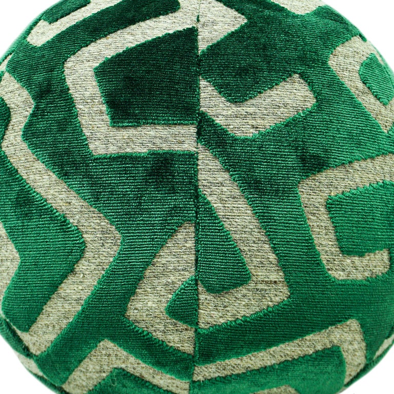 Malachite Green Ball Pillow For Sale 3