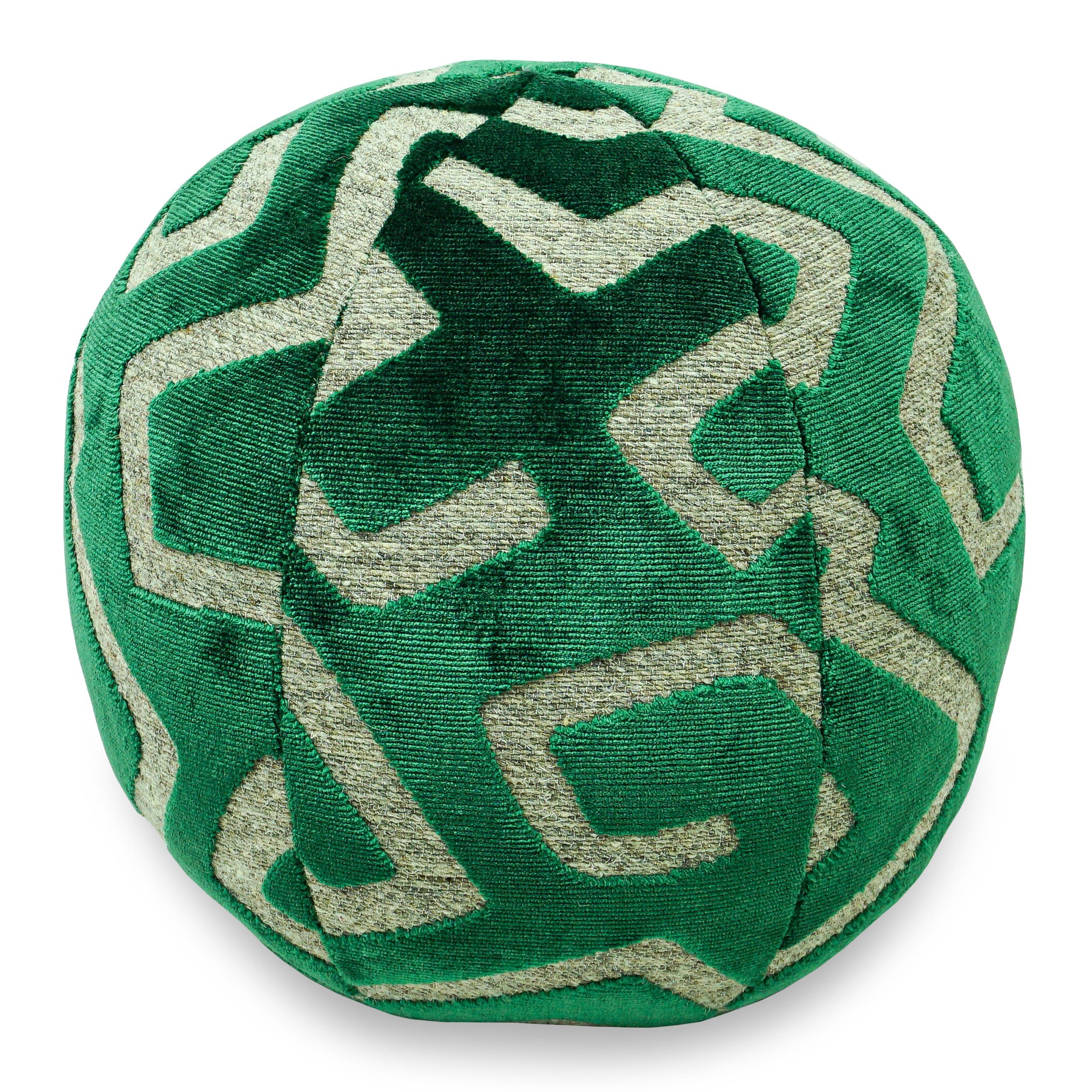 American Malachite Green Ball Pillow For Sale