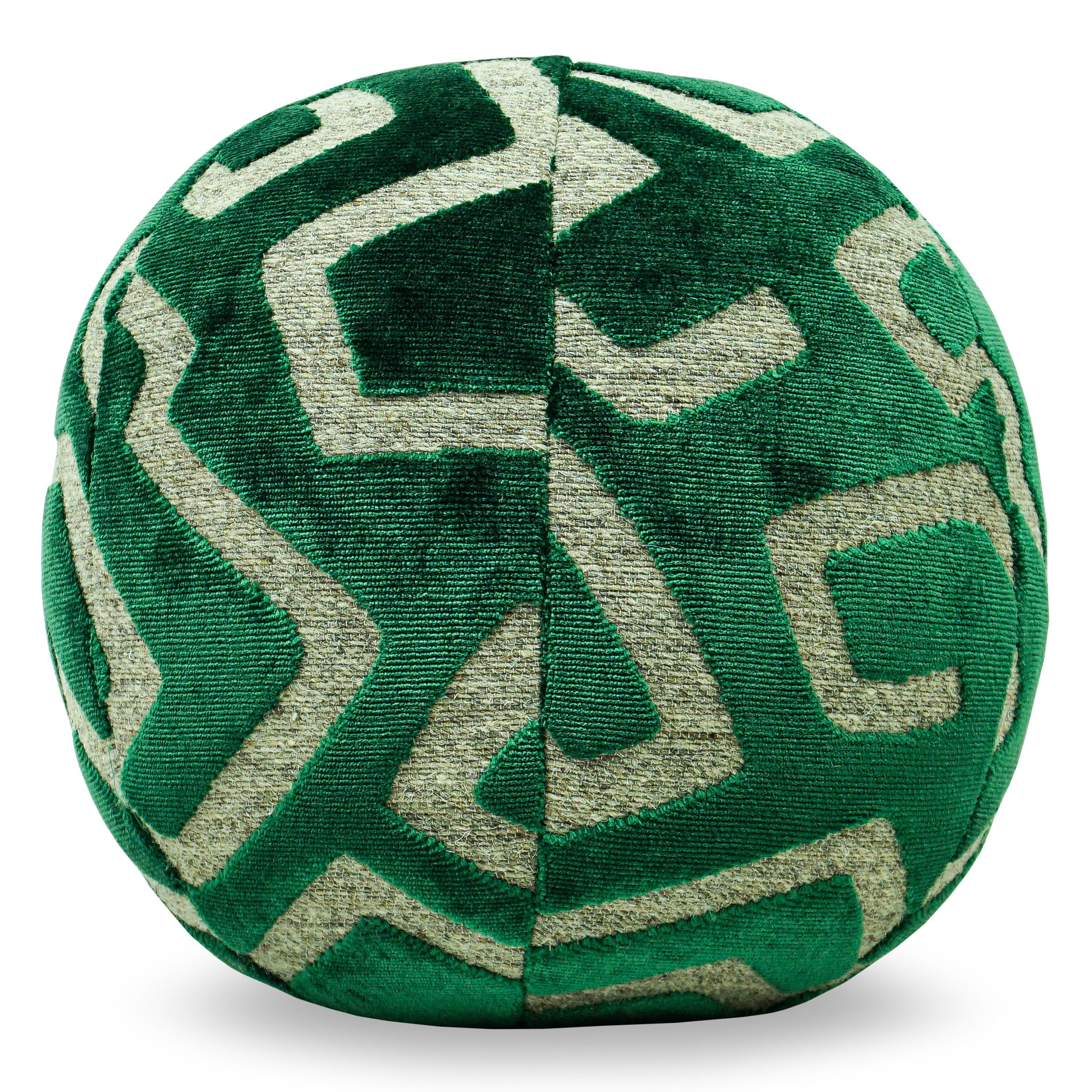 XXIe siècle et contemporain Coussin à boules vertes malachite en vente