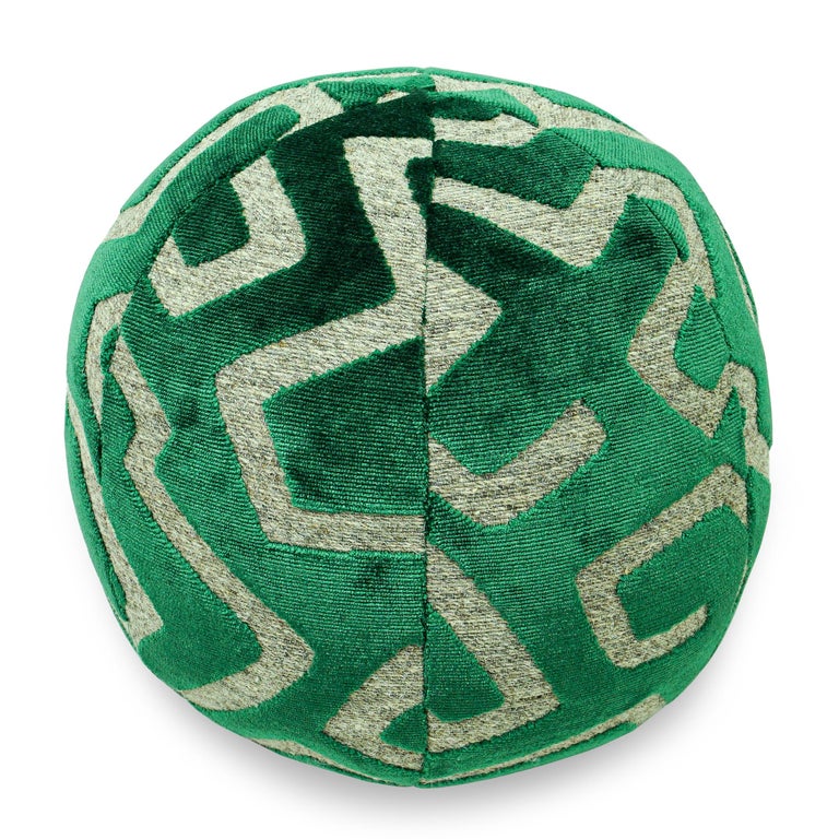 Malachite Green Ball Pillow For Sale 1