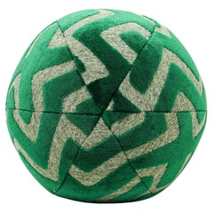 Coussin à boules vertes malachite