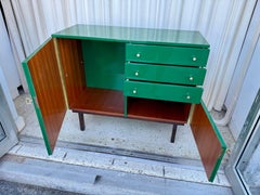 Malachite Green Italian Mid-Century Cabinet w/ Original Brass Keys