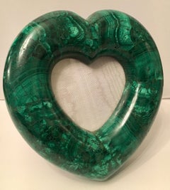 Cadre photo en forme de cœur en malachite