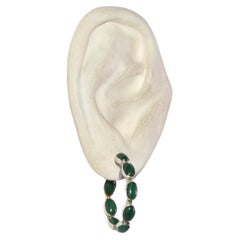 Vintage Malachite Hoop Earrings