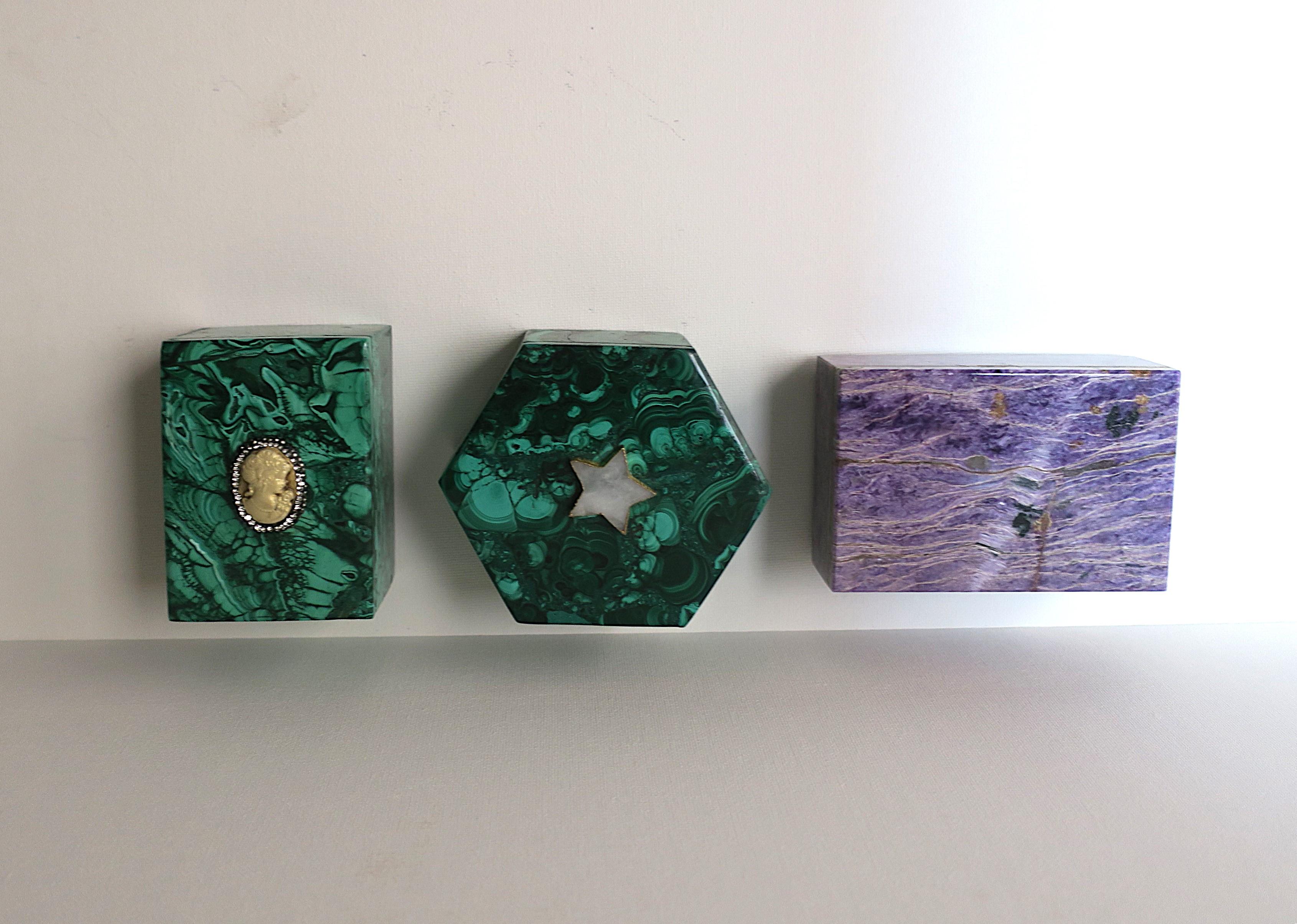 Malachite Jewelry Box For Sale 6