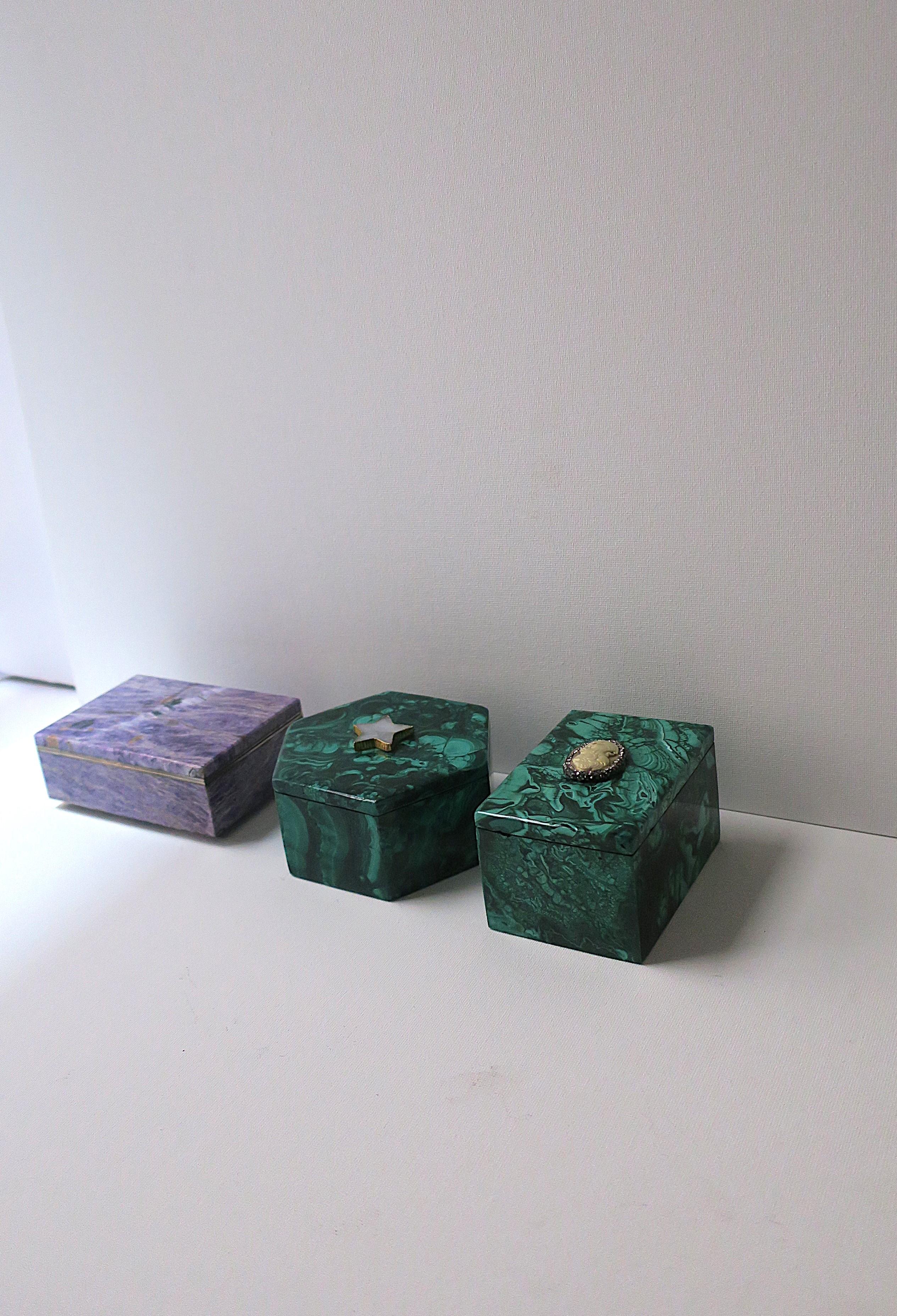 Malachite Jewelry Box For Sale 7