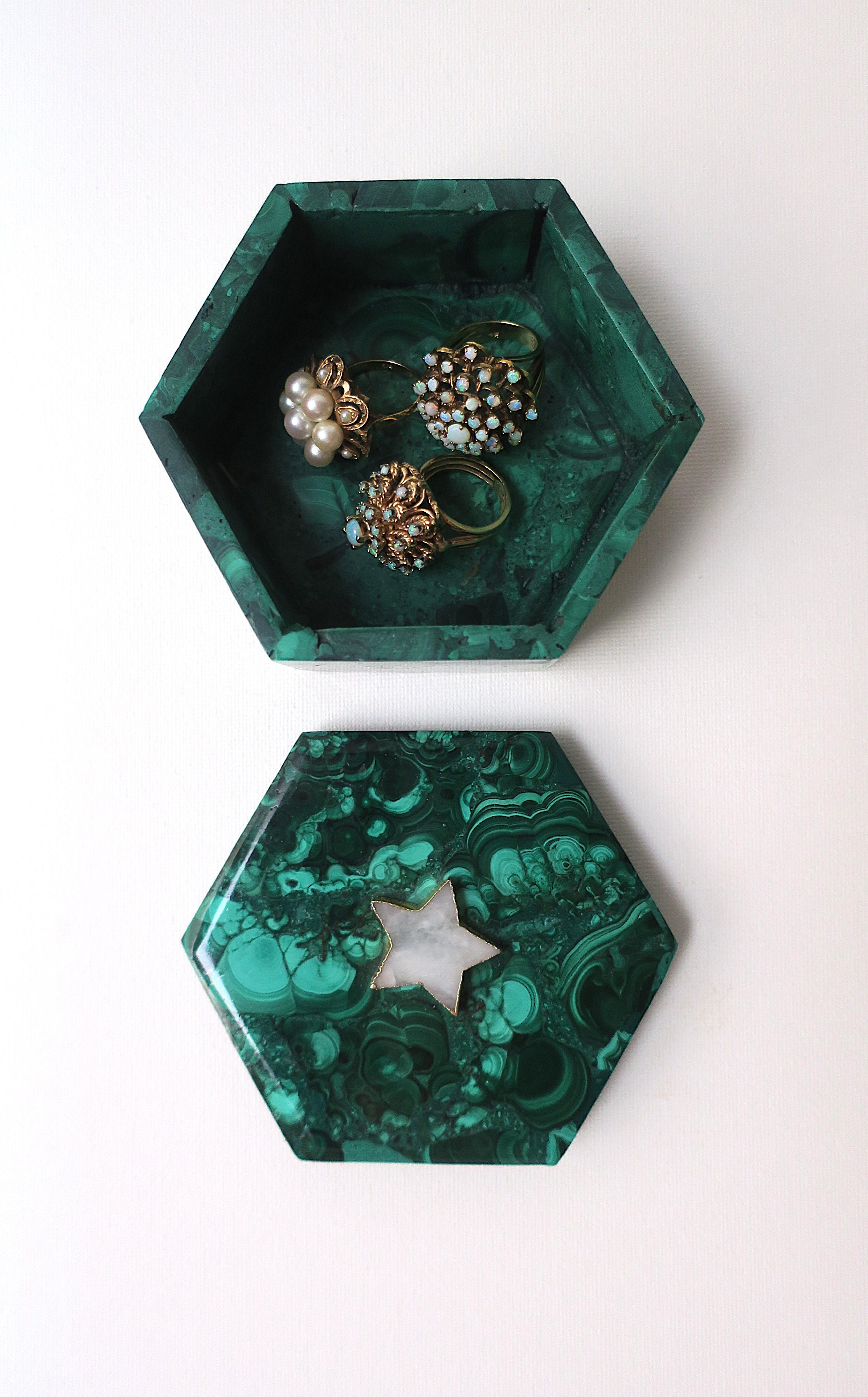 Malachite Jewelry Box For Sale 1