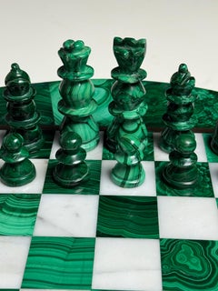 Malachite mid 20th century Chess Game