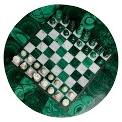 Vintage Malachite mid 20th century Chess Game