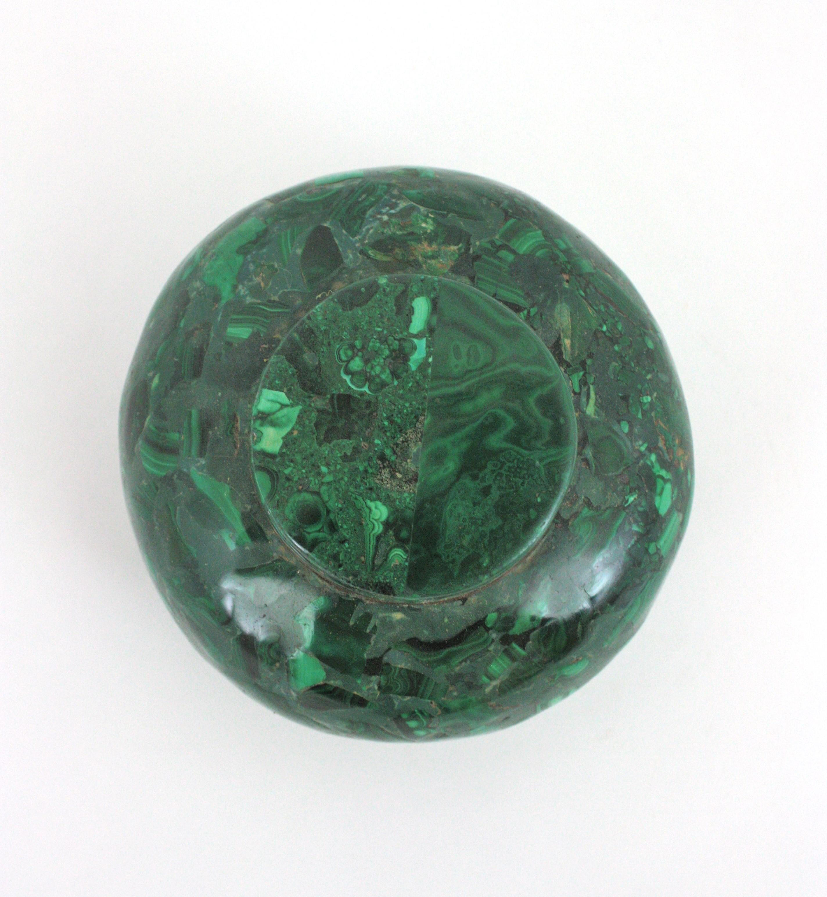 Malachit- Mineralschmuck oder Schmuckkästchen, 1950er-Jahre im Angebot 7