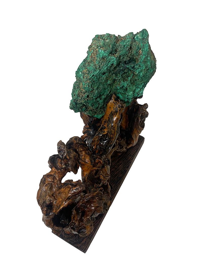 Malachite natural specimen sculpture For Sale 5