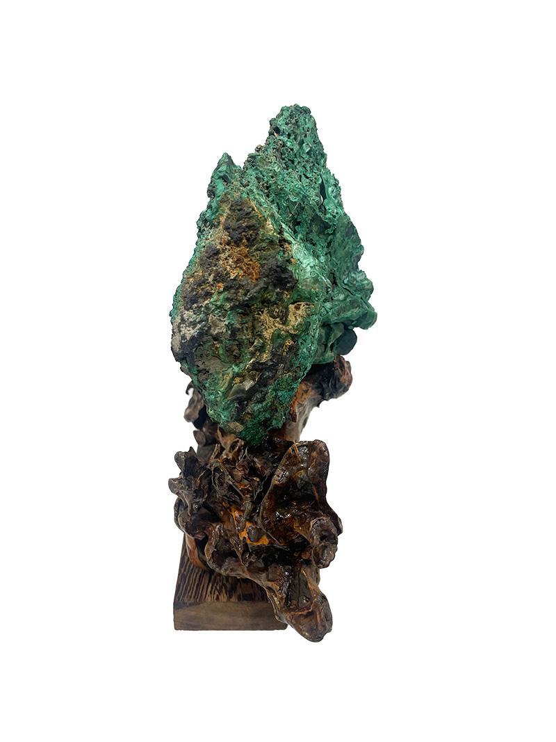 20th Century Malachite natural specimen sculpture For Sale
