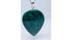 Malachite Necklace Sterling Silver