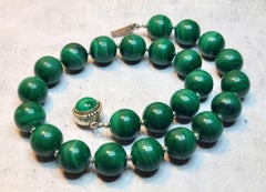 Malachite Necklace with Malachite Clasp