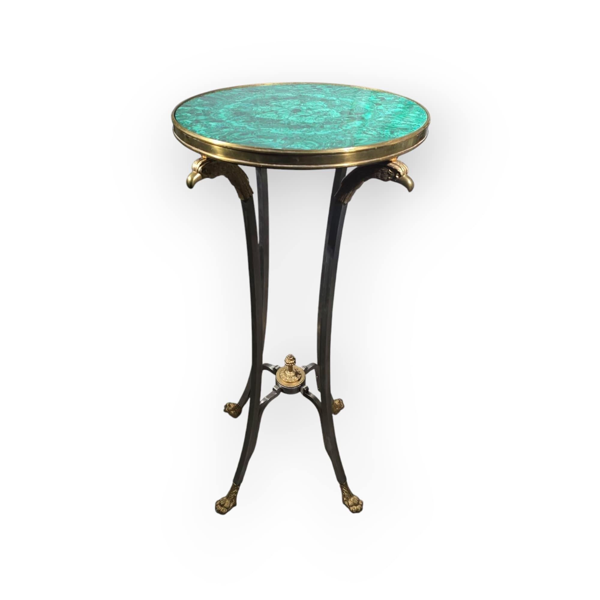 Malachite Pedestal, 1950s TABLE For Sale 6