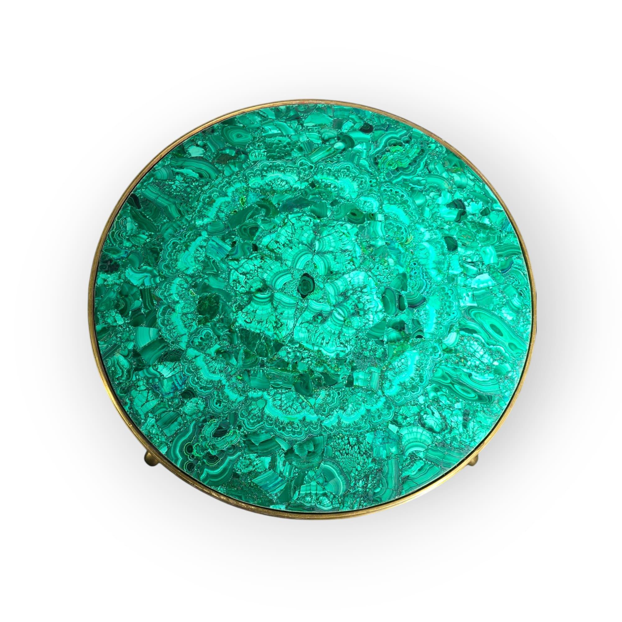 Malachite Pedestal, 1950s TABLE For Sale 5