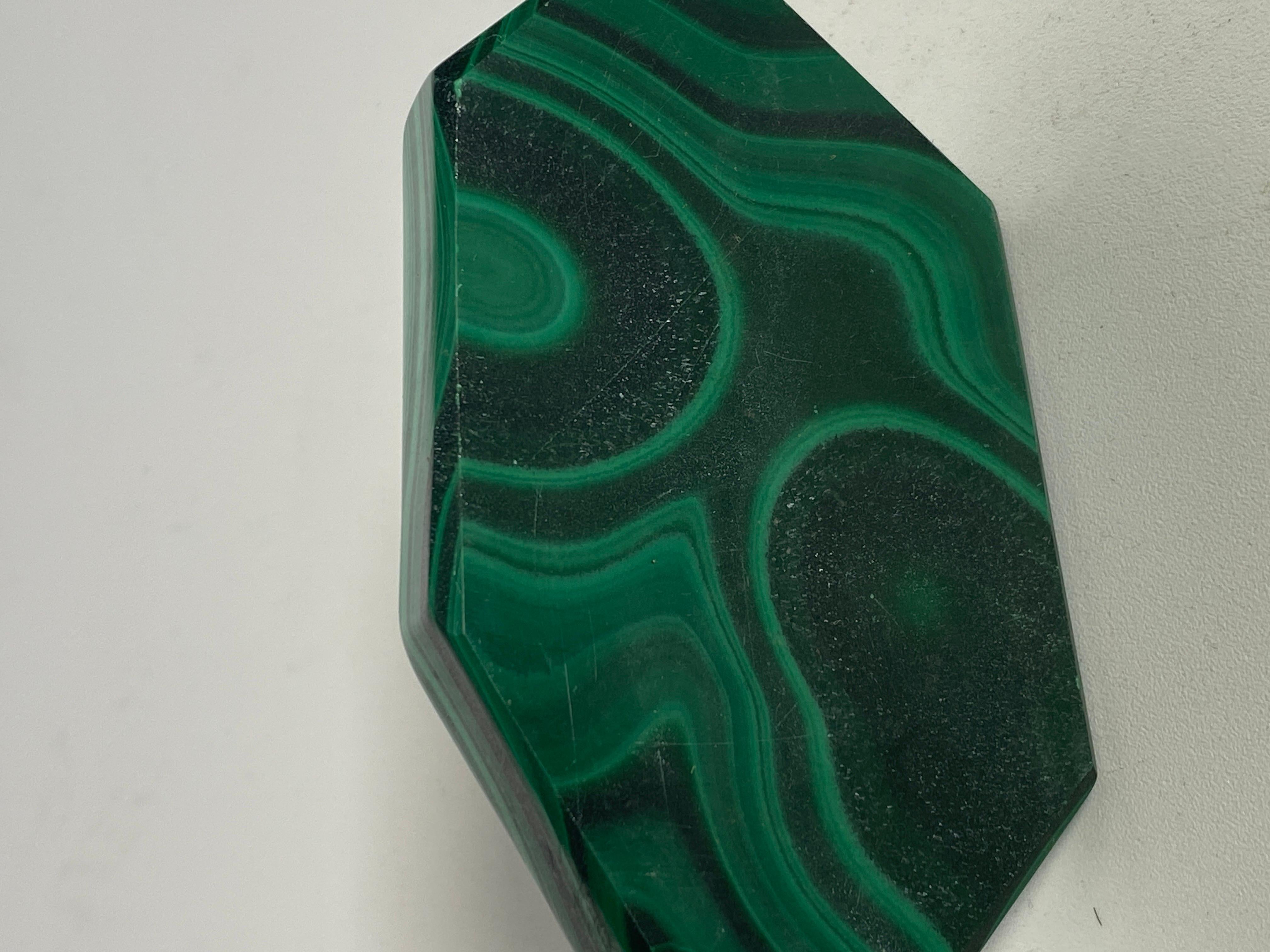 French Malachite Pen Holder, Green Color, France, 1960 For Sale
