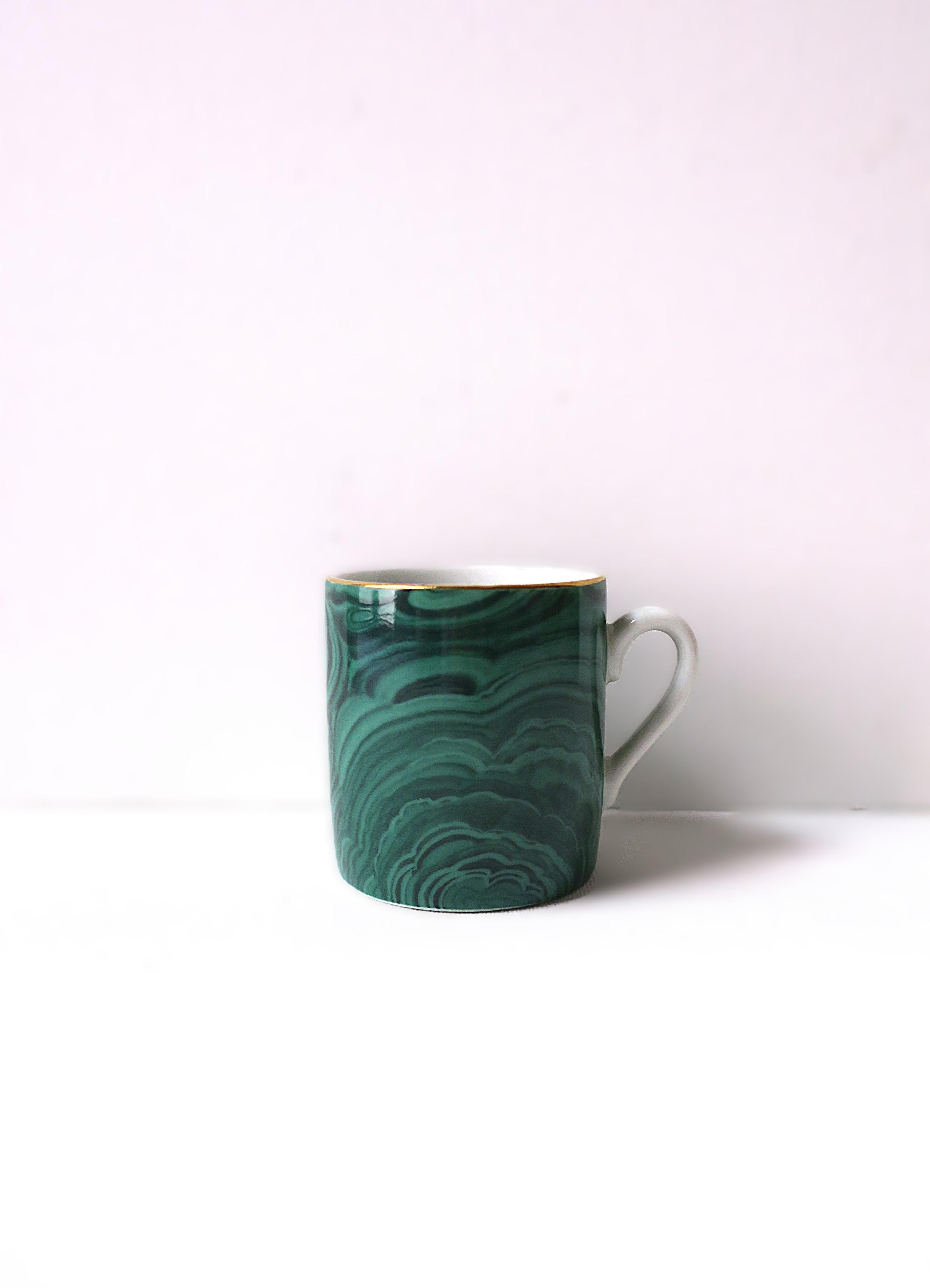 Malachit Porzellan Espresso Kaffeetasse (Japanisch) im Angebot
