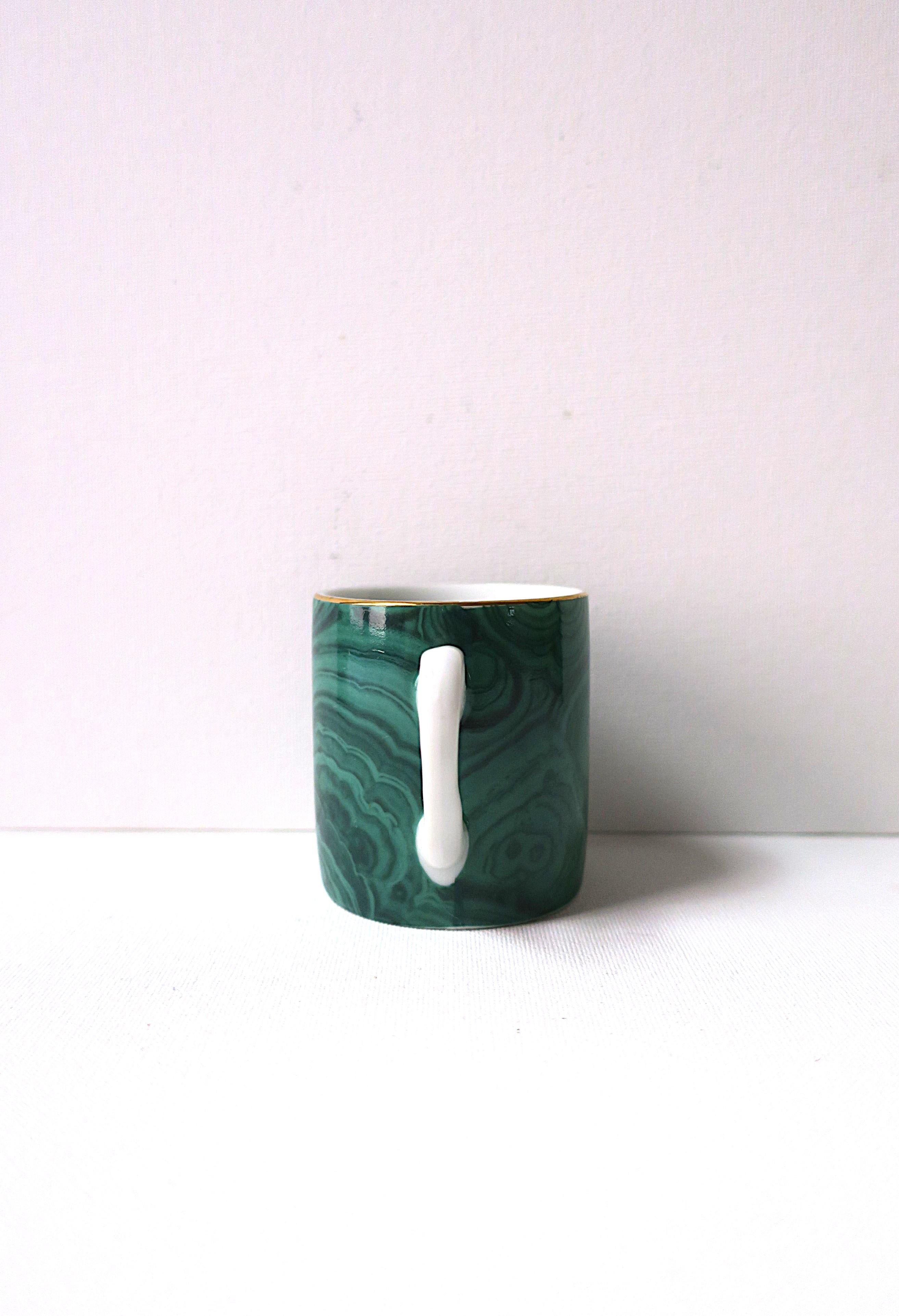 Malachit Porzellan Espresso Kaffeetasse im Angebot 3