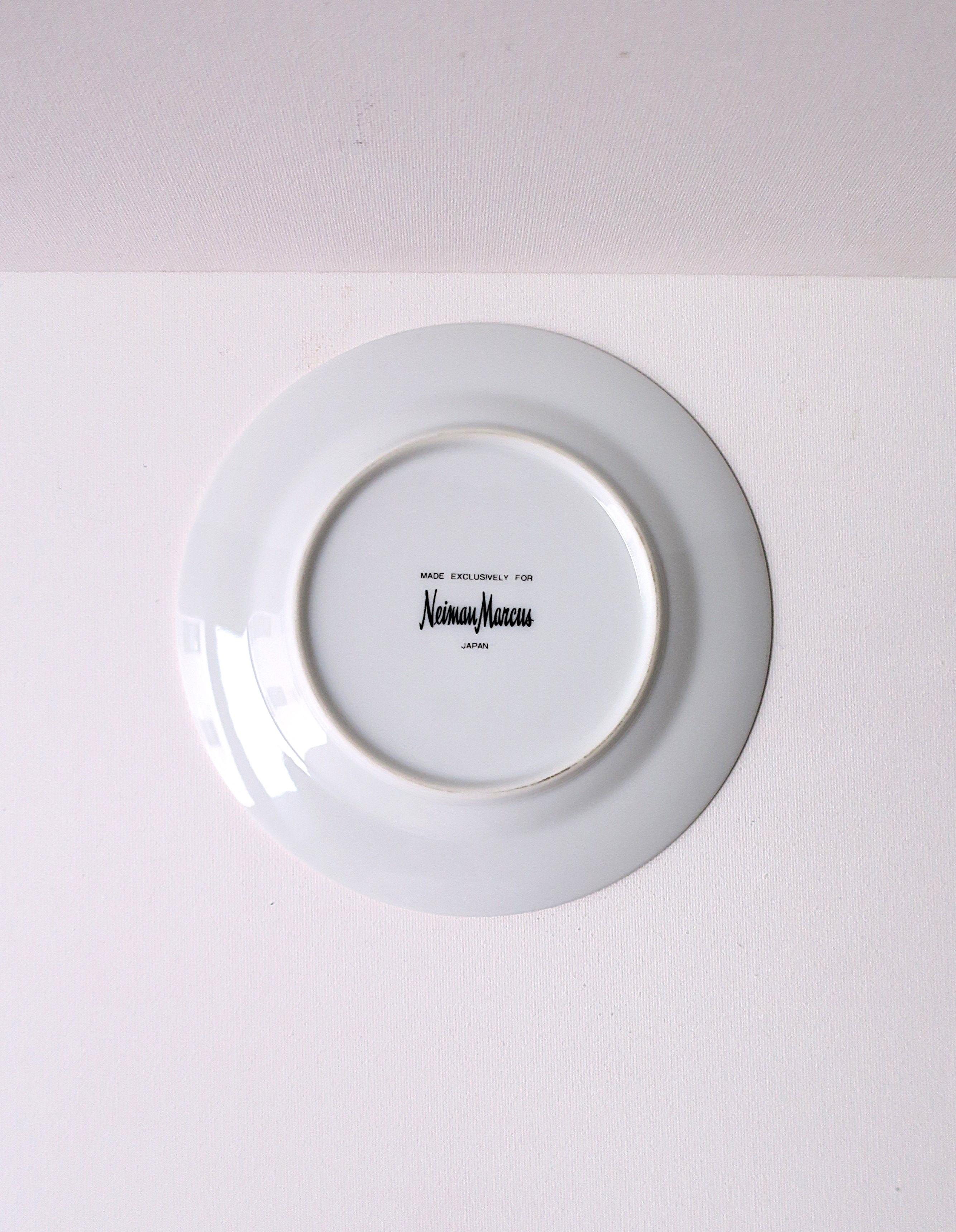 Platos de porcelana de malaquita, set de 4 en venta 11