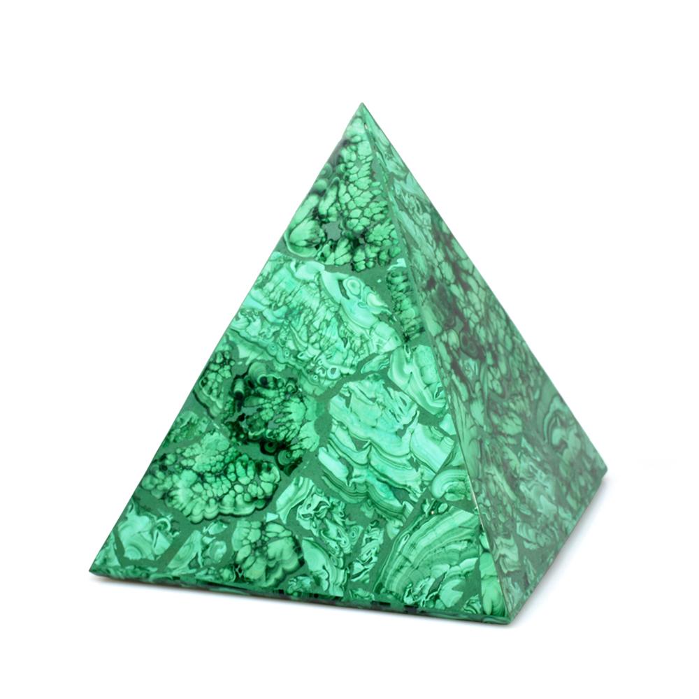Large Malachite Pyramid In Excellent Condition For Sale In UTRECHT, UT