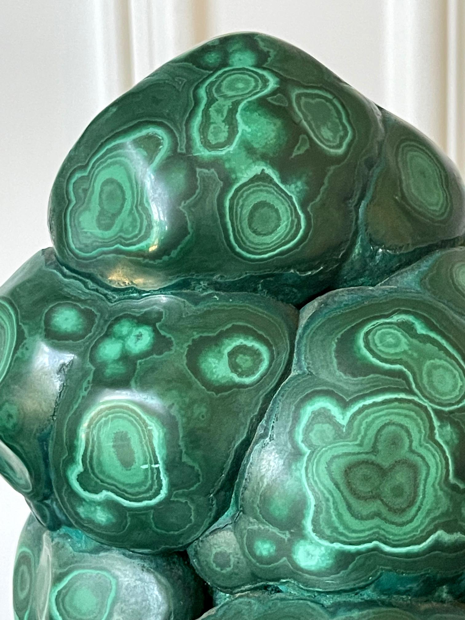 Malachite Rock on Display Stand as a Chinese Scholar Stone 5