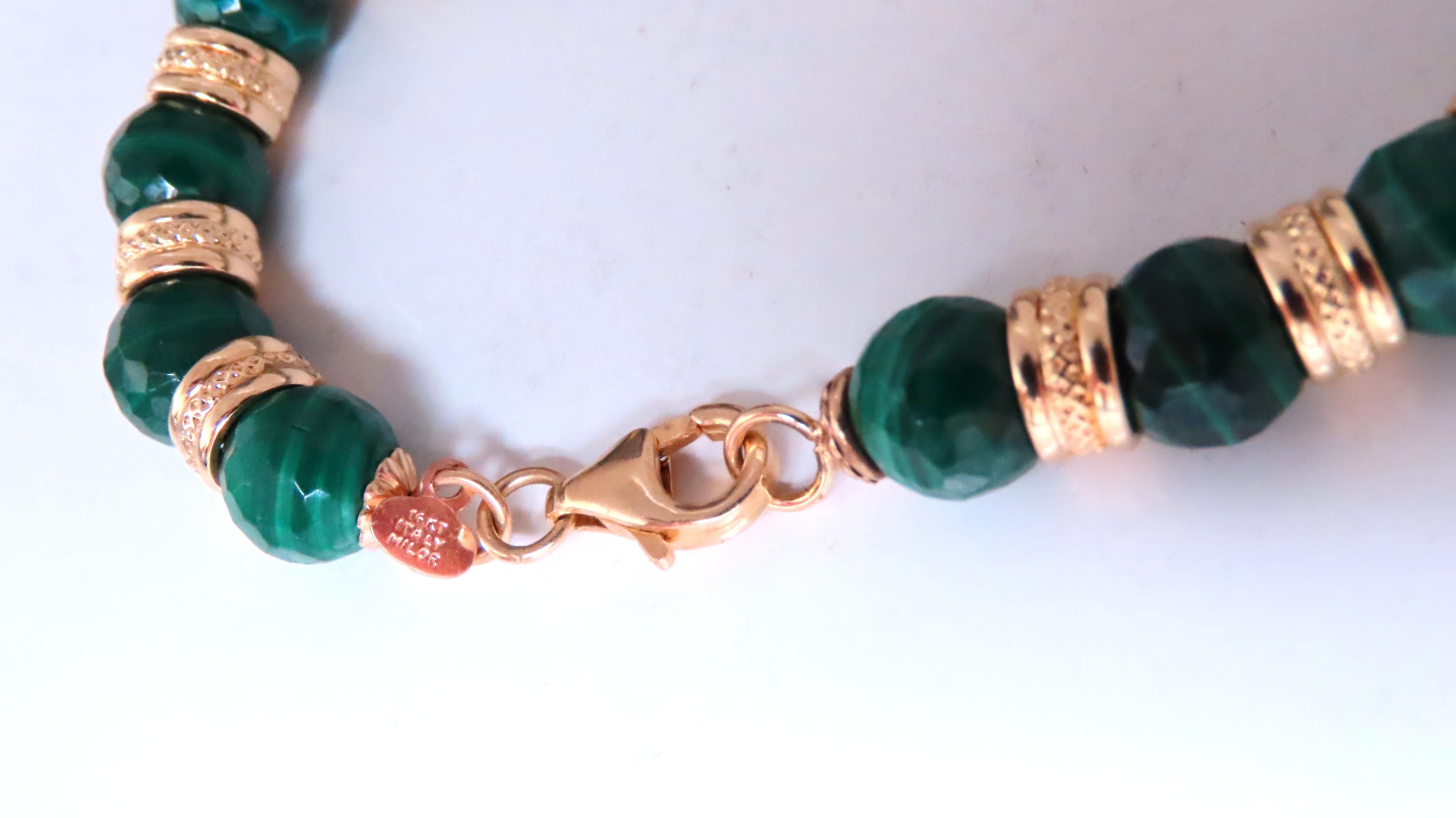 Pulsera Redonda Malaquita 14kt 12464 Cuenta en venta