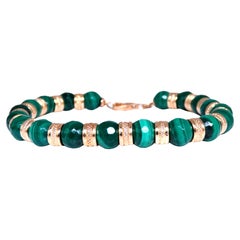 Malachite Roundel Bracelet 14kt 12464