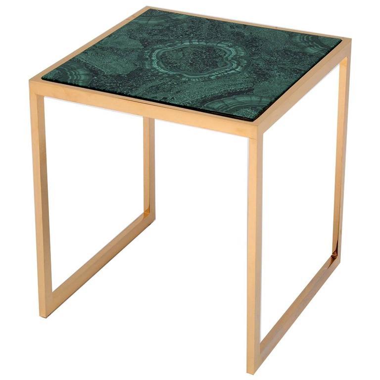 Malachite Side Table In New Condition In Milan, IT