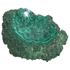 Malachite Specimen Bowl Catch-All Vide Poche, circa 1960