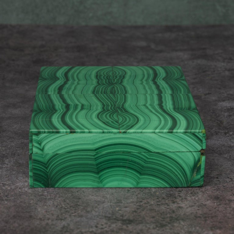 malachite cigarette box Bonhams : An early 20th century cream onyx and banded the yellow metal hinge stamped HG&S Art Deco Malachite Glass Ashtray
