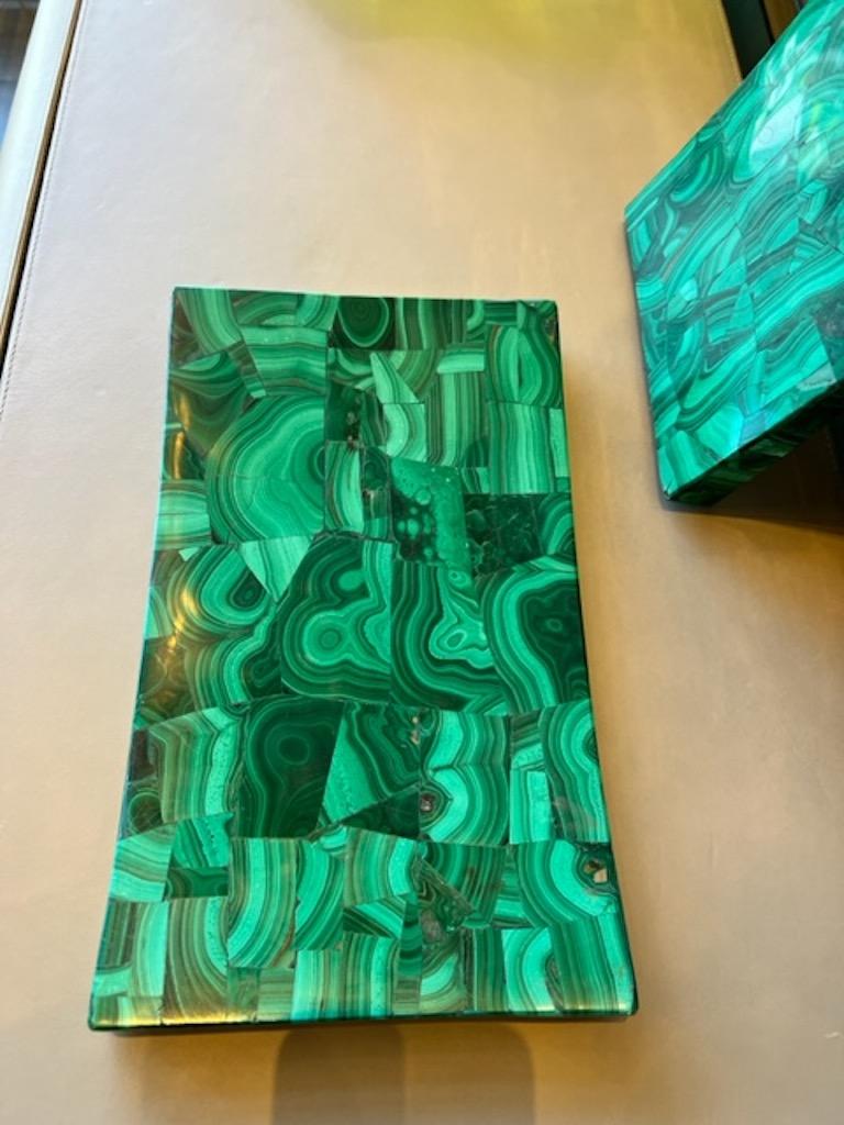 Chinese Malachite tray  For Sale