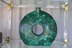 Vase en malachite