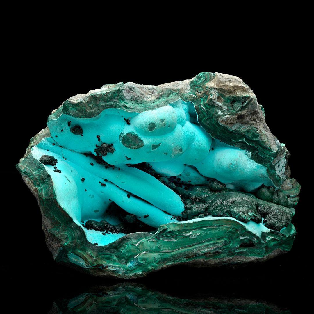 Congolese Malachite con crisocolla - 14 lb in vendita