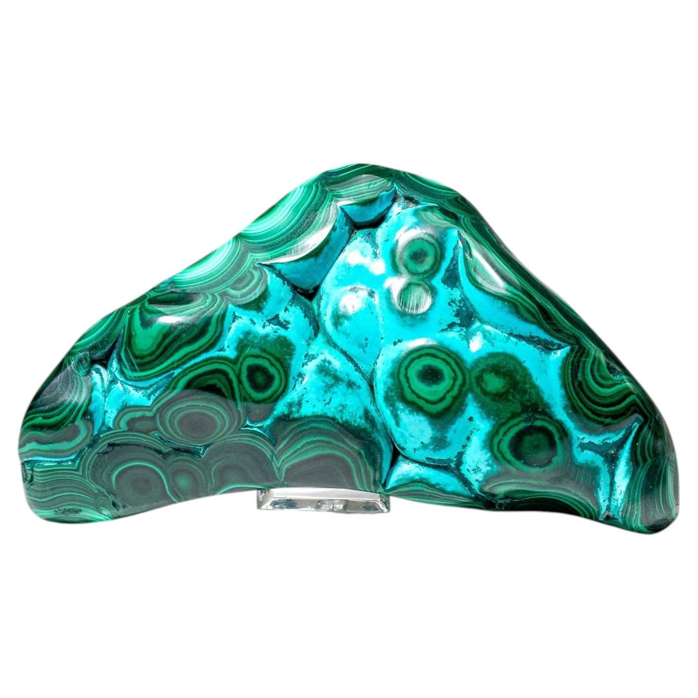 Malachite with Chrysocolla Polished Stone from Democratic Republic of the Congo For Sale