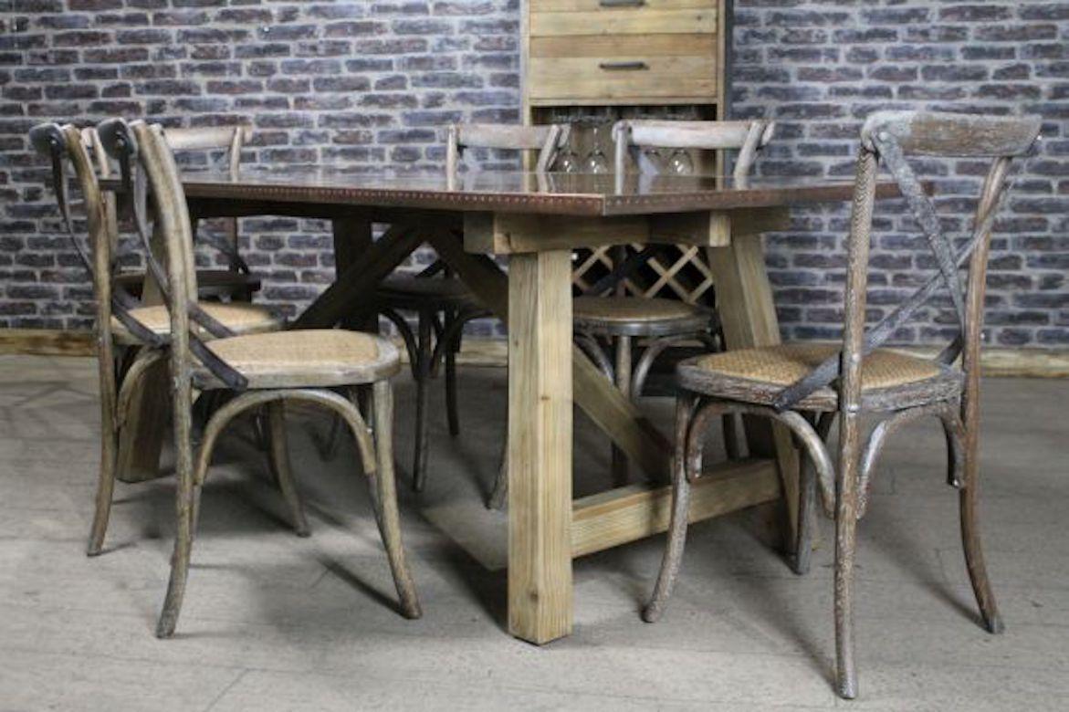 Malaga Zinc and Copper Dining Table Range, 20th Century For Sale 6