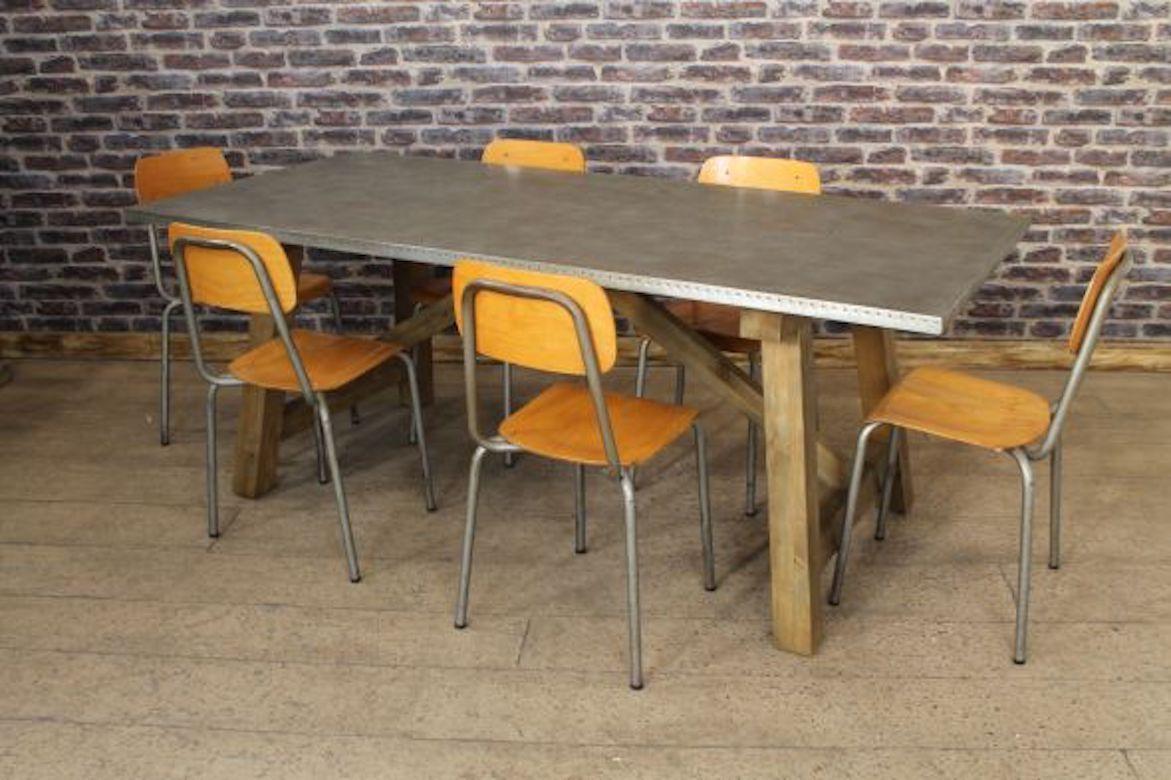 Malaga Zinc and Copper Dining Table Range, 20th Century For Sale 9