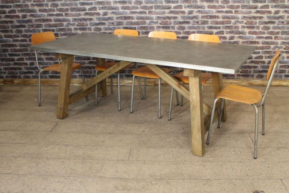 Malaga Zinc and Copper Dining Table Range, 20th Century For Sale 13