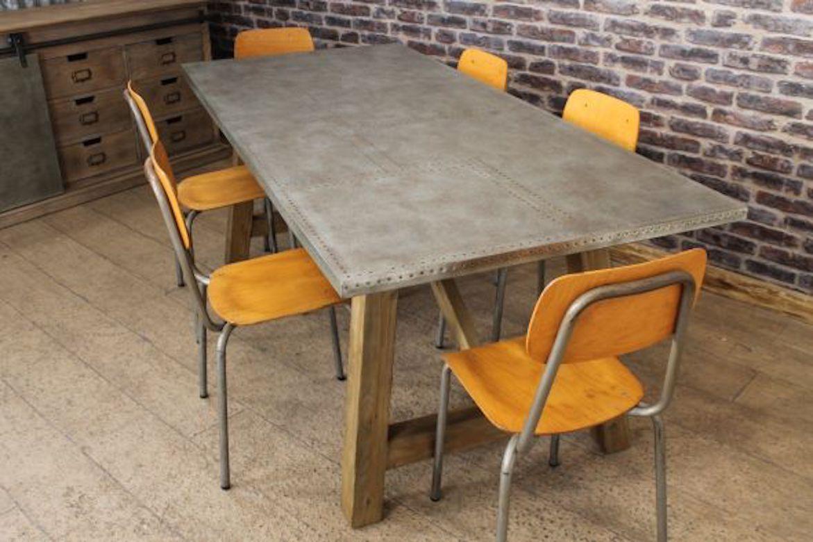 Malaga Zinc and Copper Dining Table Range, 20th Century For Sale 14
