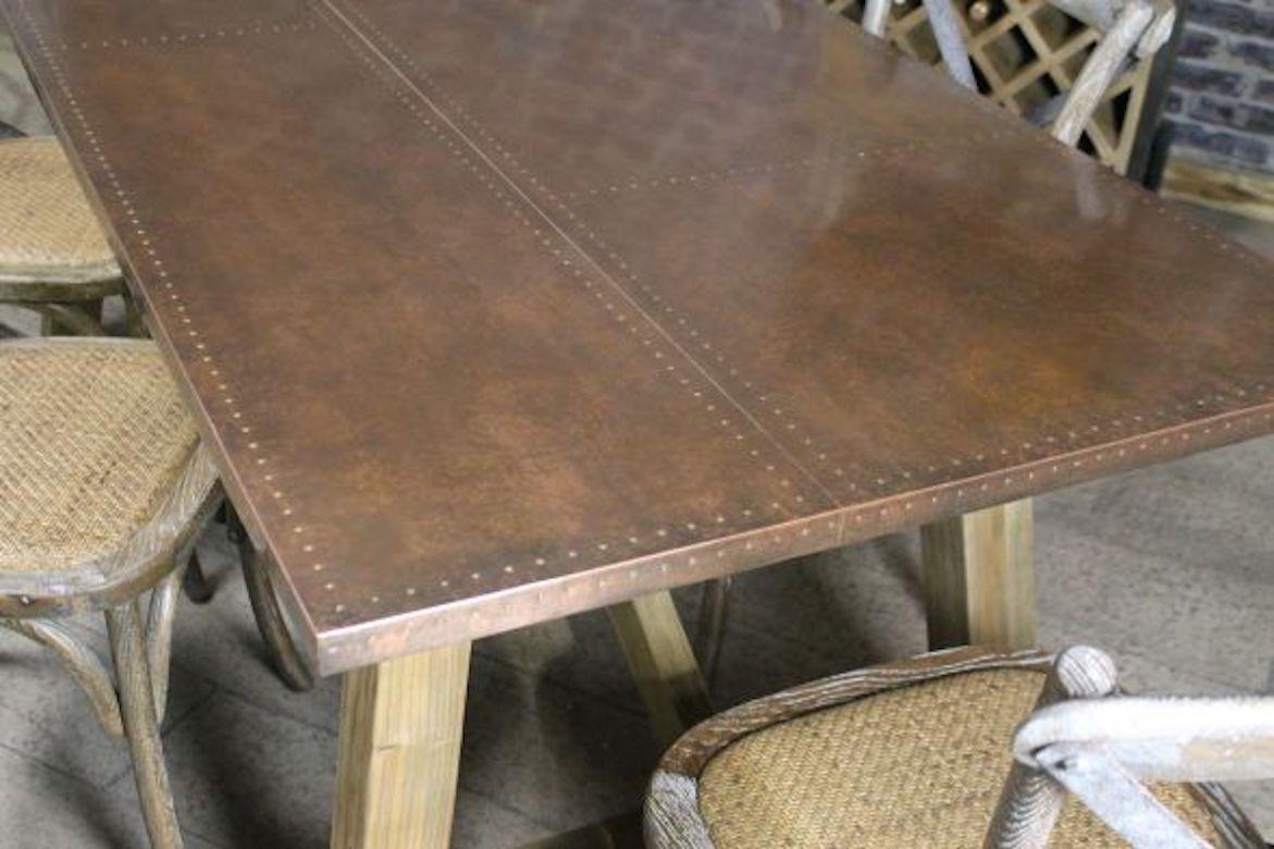 Malaga Zinc and Copper Dining Table Range, 20th Century In Excellent Condition For Sale In London, GB