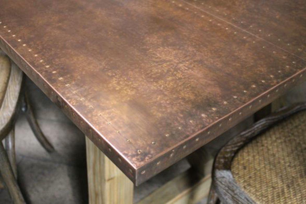 Malaga Zinc and Copper Dining Table Range, 20th Century For Sale 2