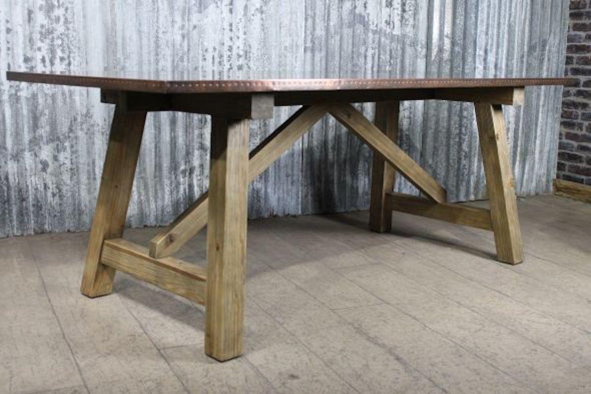 Malaga Zinc and Copper Dining Table Range, 20th Century For Sale 3