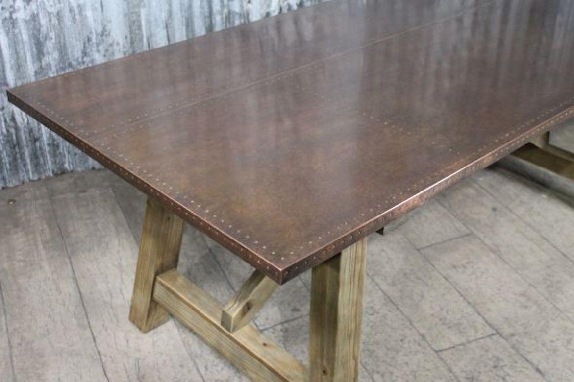 Malaga Zinc and Copper Dining Table Range, 20th Century For Sale 4