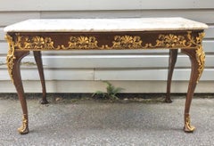 Malahide Castle George II Irish Marble-Top and Mahogany Console / Slab Table
