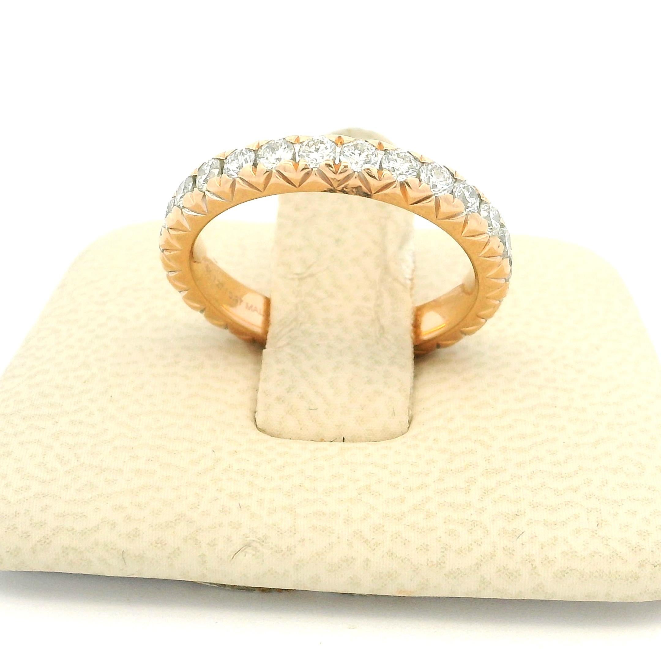 Malani 18K Rose Gold Diamant Pyramide Eternity Band Ring, 0,97 Karat im Angebot 5