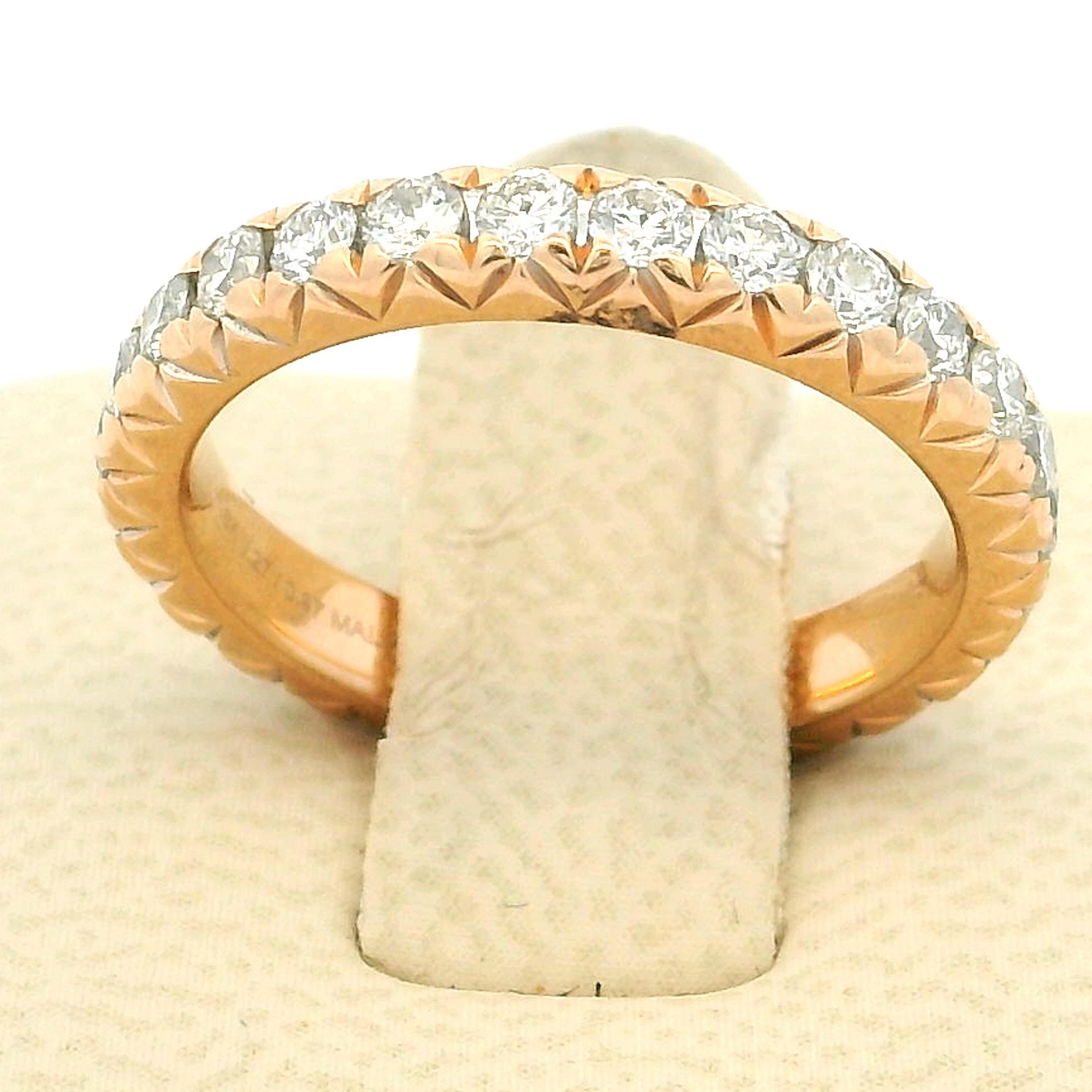 Malani 18K Rose Gold Diamant Pyramide Eternity Band Ring, 0,97 Karat im Angebot 6