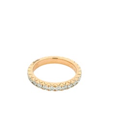 Malani 18K Rose Gold Diamond Pyramid Eternity Band Ring, 0.97 Carat