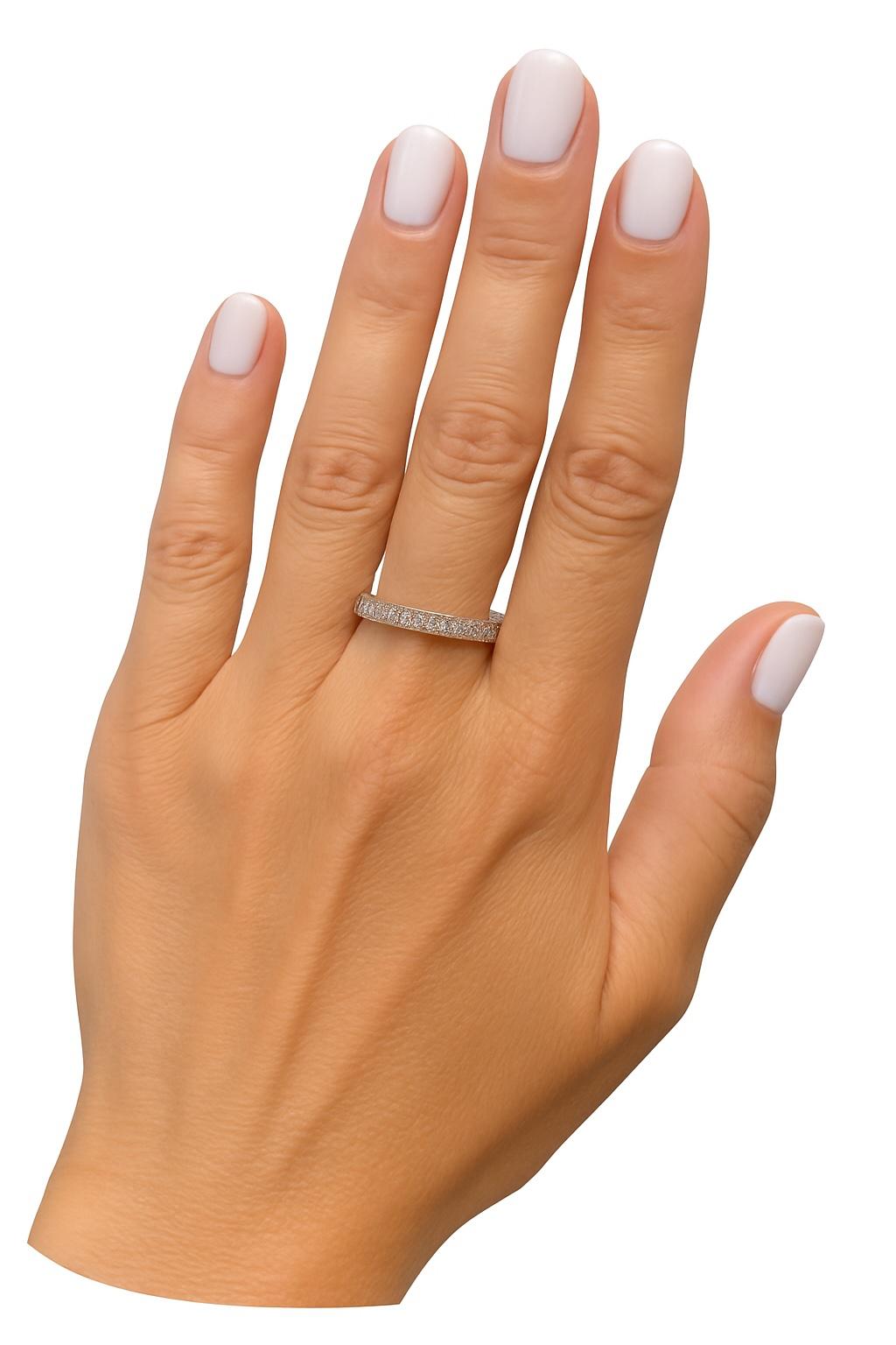 Malani 18K Rose Gold Diamant Pyramide Eternity Band Ring, 0,97 Karat im Angebot 1